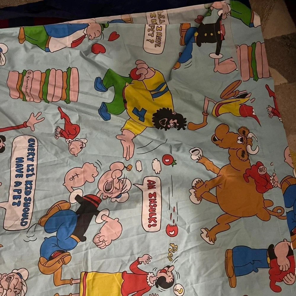 Vintage 80s Who Framed Roger Rabbit XL Twin Flat Bed Sheet Rare